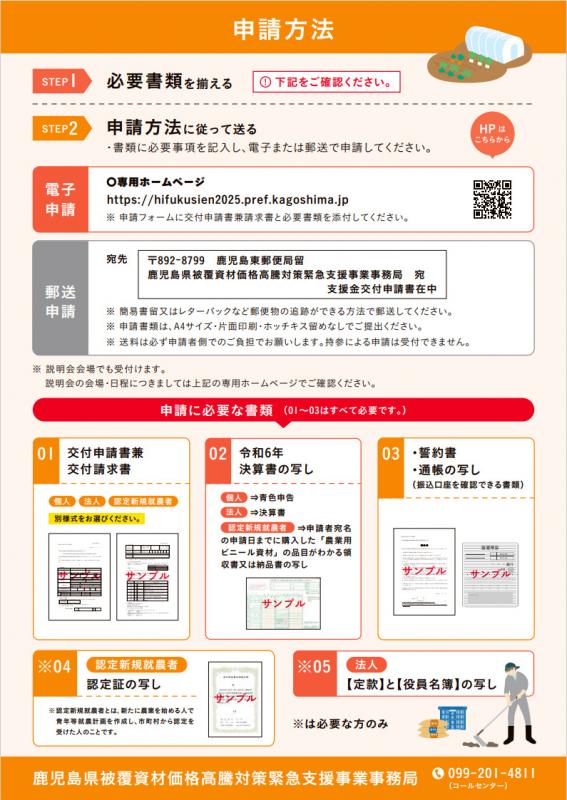 被覆資材価格高騰対策緊急支援事業　チラシ②